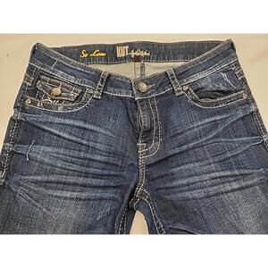 Kut from the Kloth So Love Kate Lowrise Bootcut Distressed Jeans Women Sz10 Blue